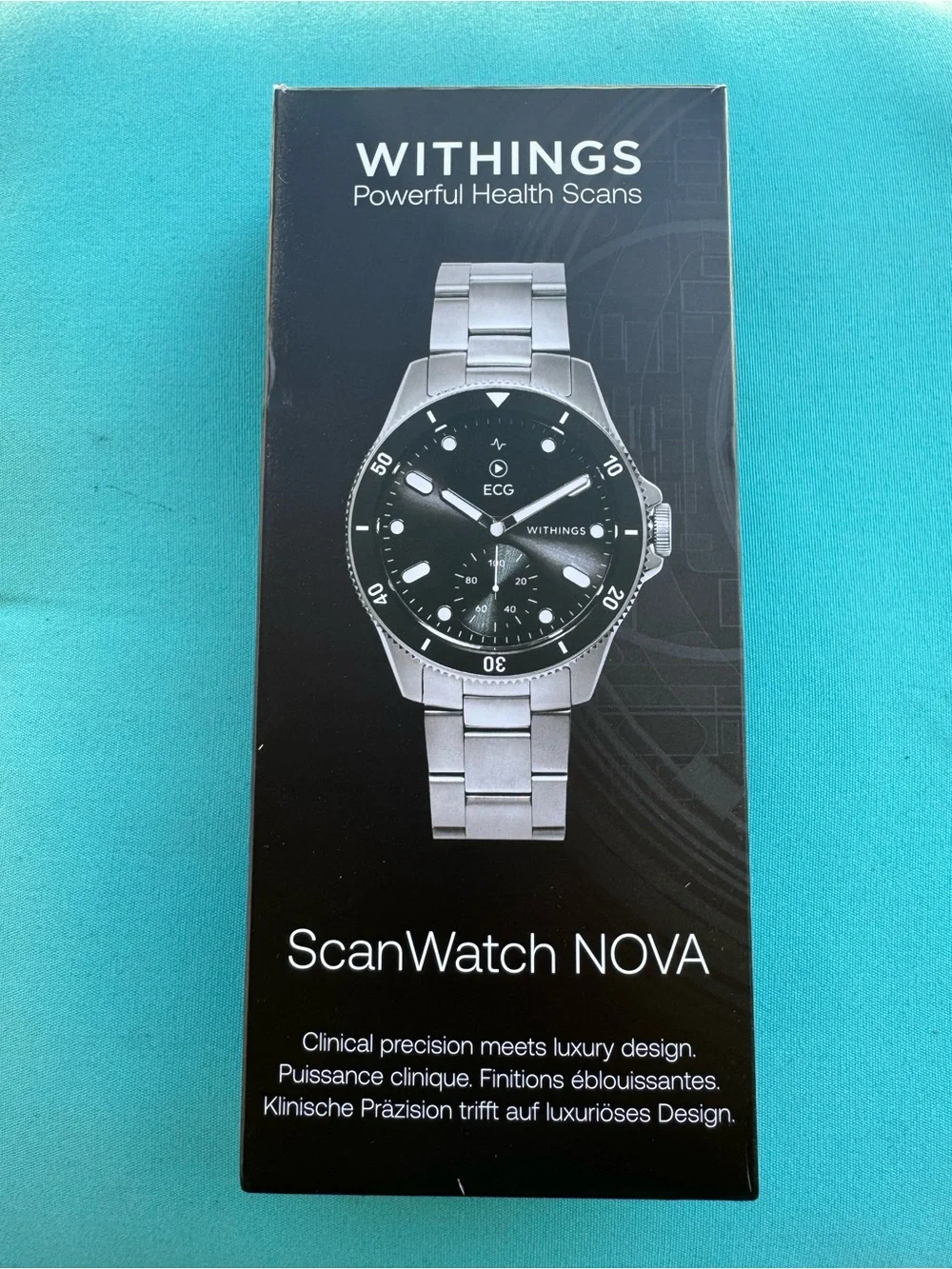 Gently Used Withings Smartwatch with Metal/Rubber Band & Charger. Gently Used